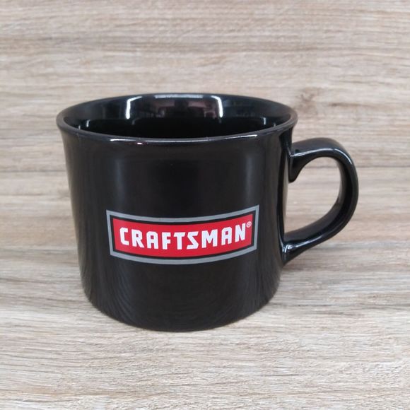 Craftsman Coffee Mug Black Large Ceramic Chili Soup Hot Cocoa Cup - Picture 3 of 7